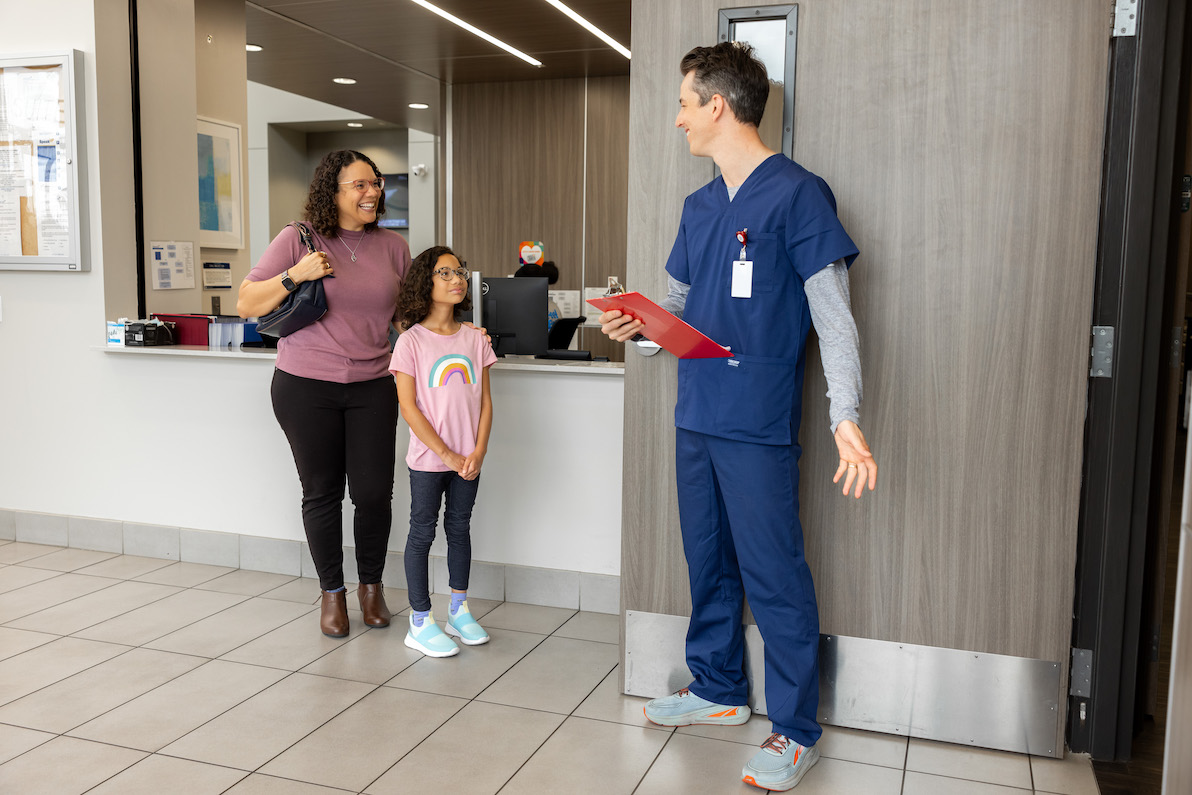 Intuitive Clinican with a patient